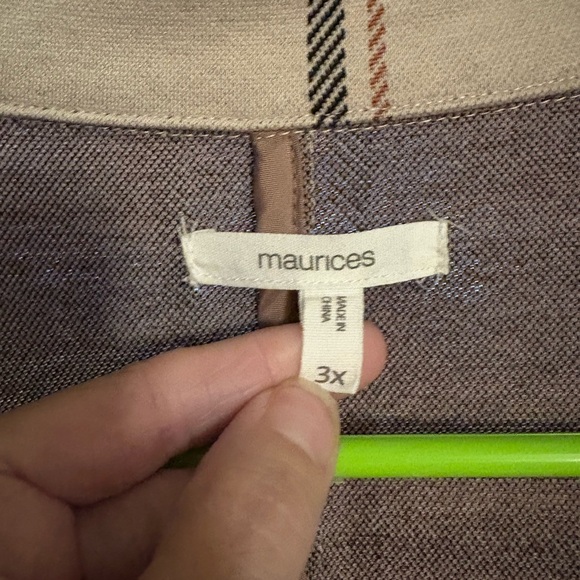 Maurices Double Breasted Blazer in Brown and Cream - Picture 3 of 5